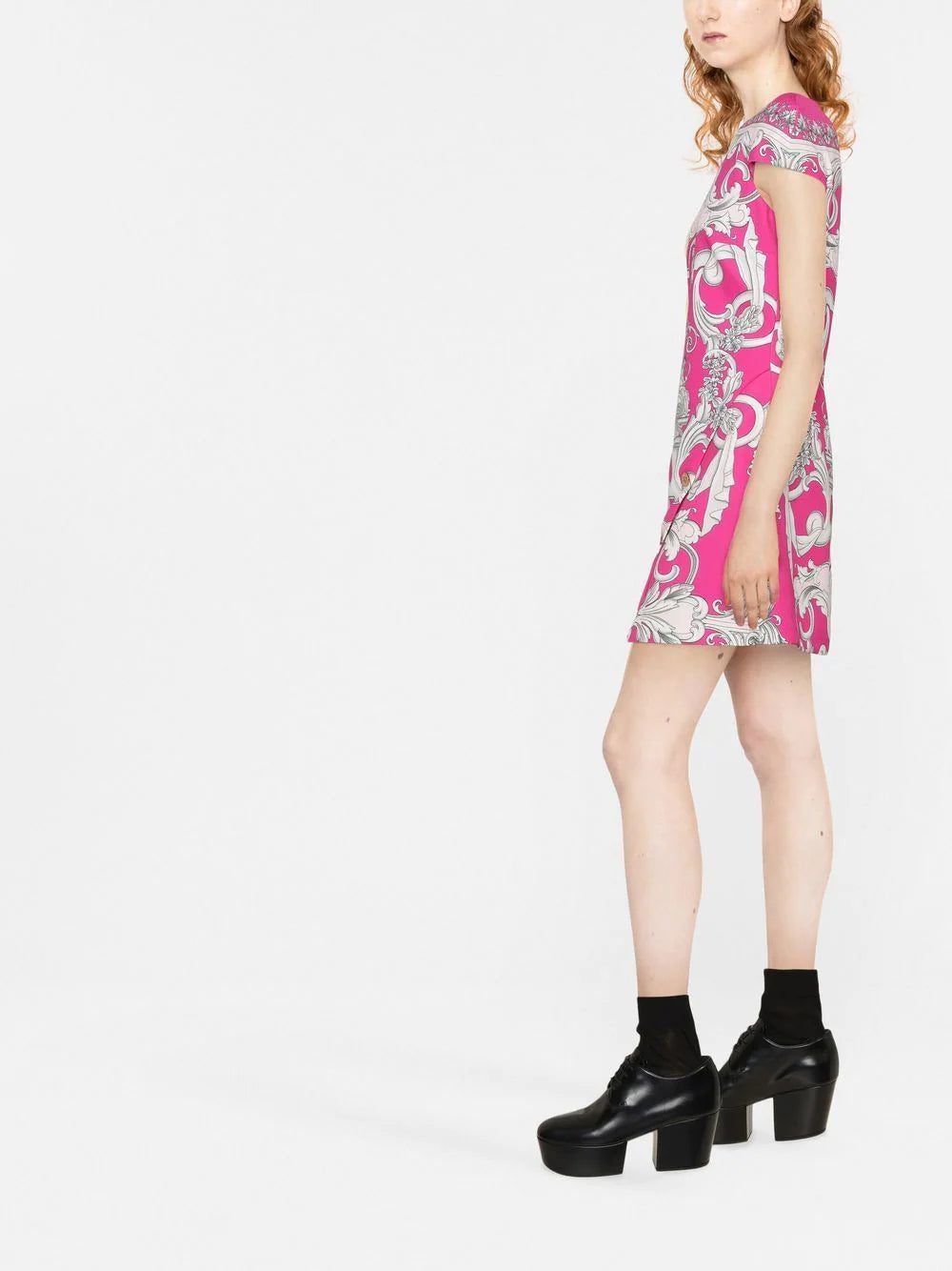 Versace Silver Baroque mini shift dress - Image 3