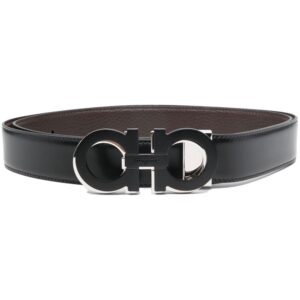 Ferragamo Gancini-buckle leather belt