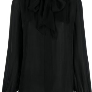 Moschino pussy-bow silk shirt