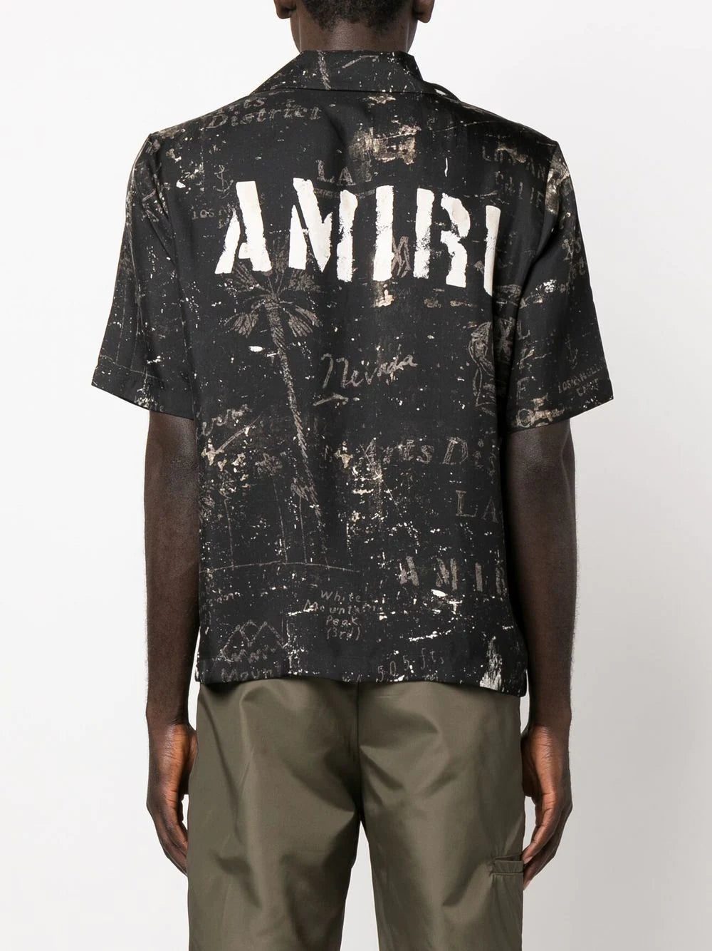 Amiri logo-print short-sleeve silk shirt - Image 4