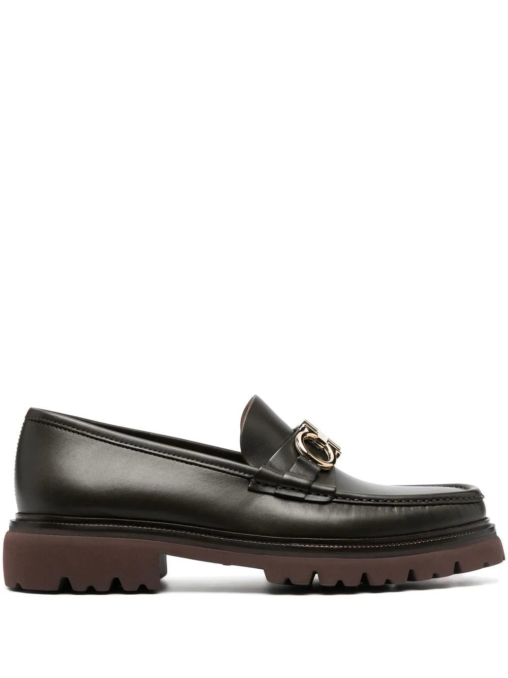 Ferragamo Gancini chunky leather loafers