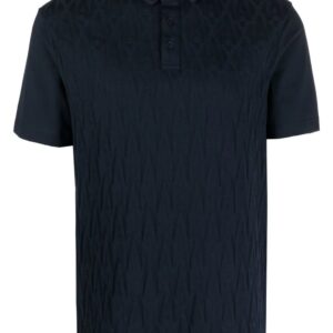Armani Exchange monogram-embossed polo shirt