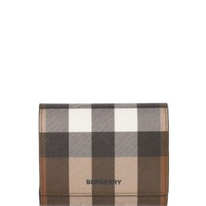 Burberry check folding wallet