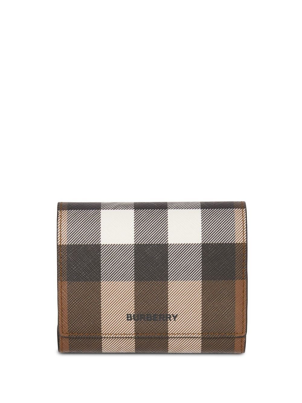 Burberry check folding wallet
