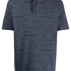 Armani Exchange logo-print polo shirt