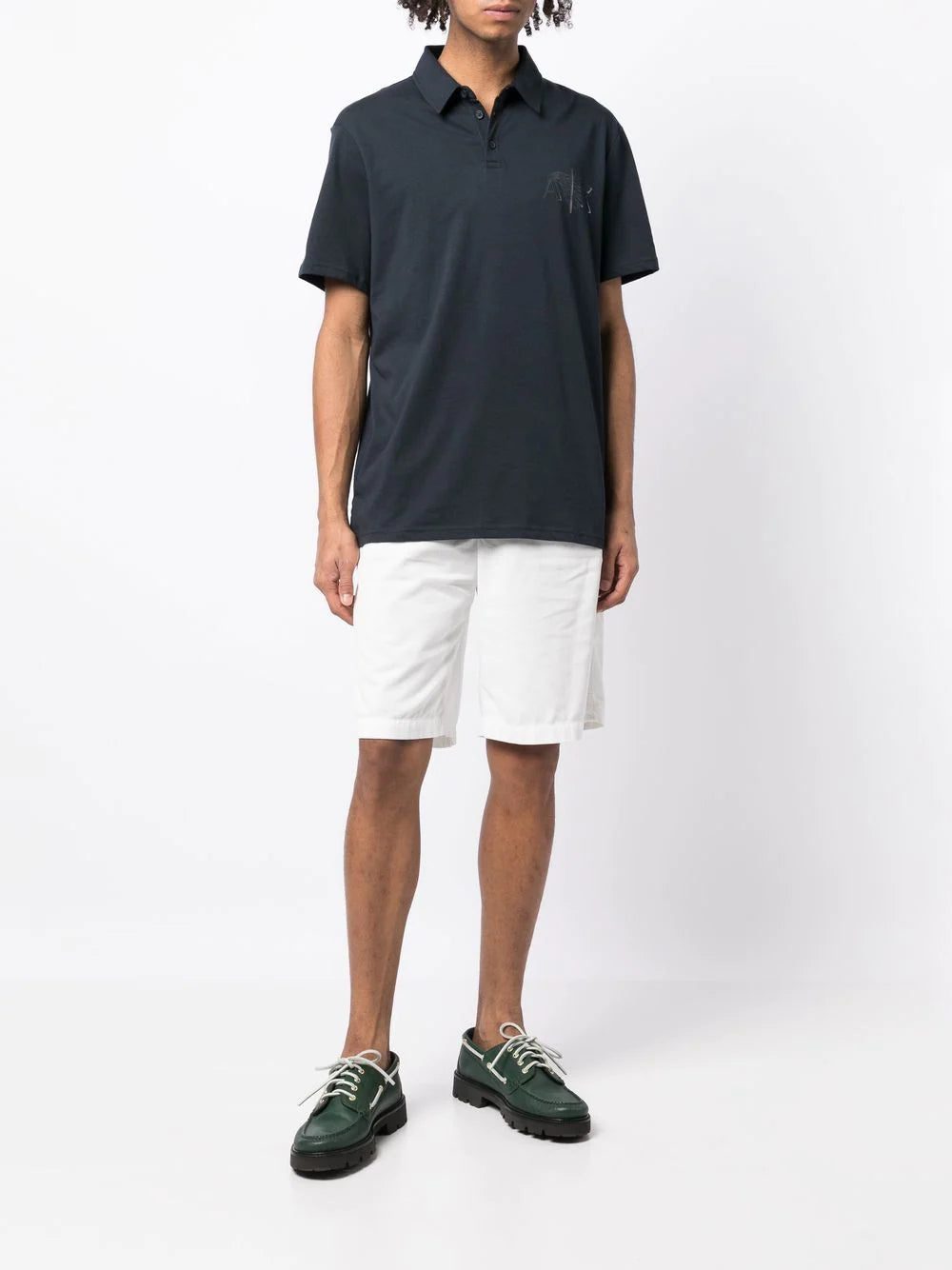 Armani Exchange logo-print short-sleeve polo shirt - Image 2