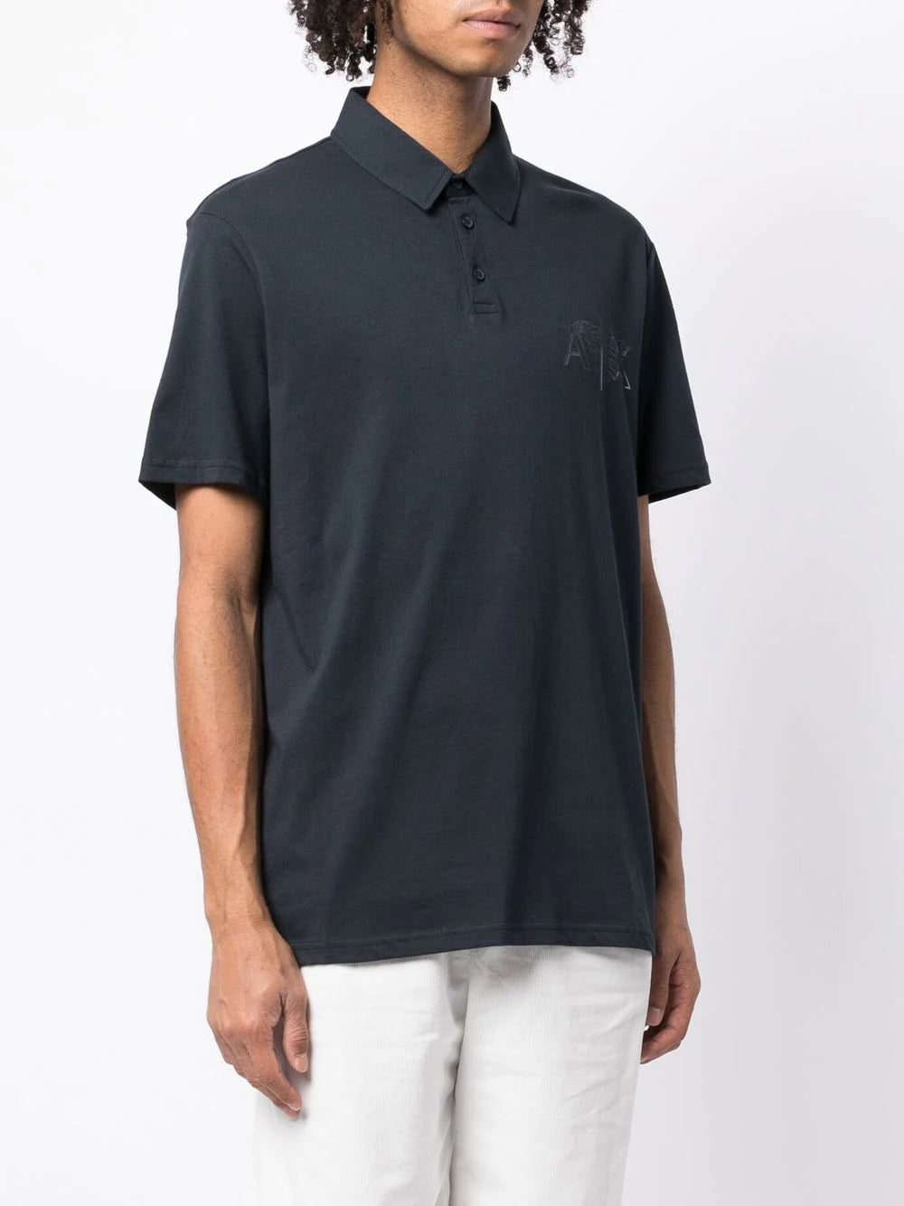 Armani Exchange logo-print short-sleeve polo shirt - Image 3