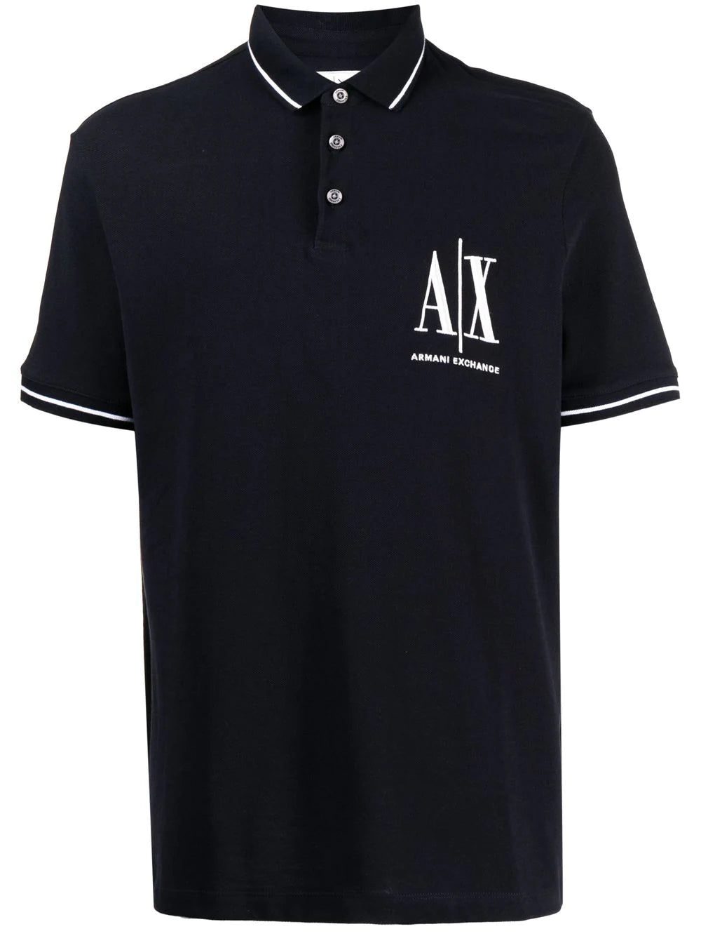 Armani Exchange logo-print short-sleeved polo shirt