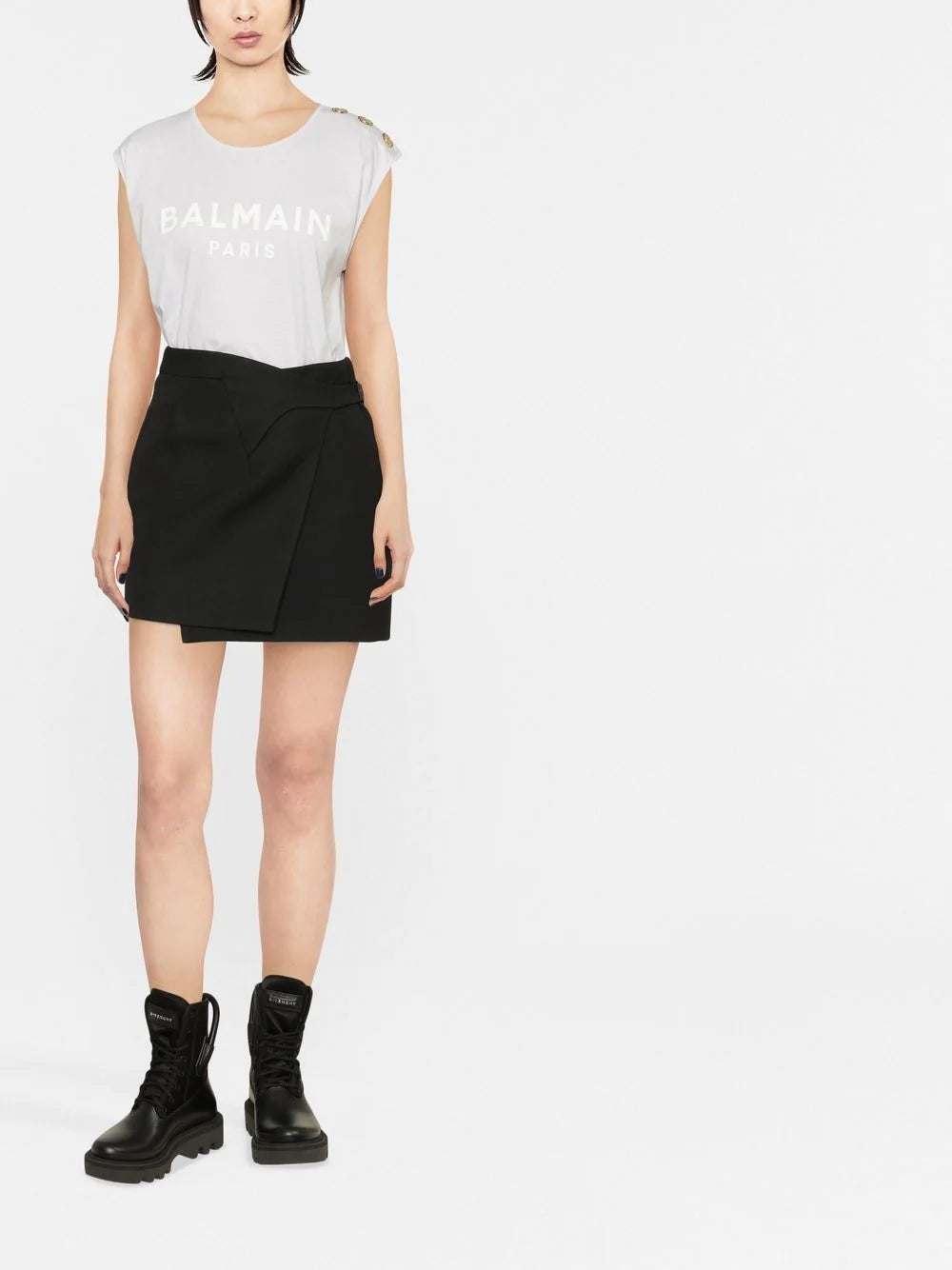 Balmain button-detail logo-print tank top - Image 2