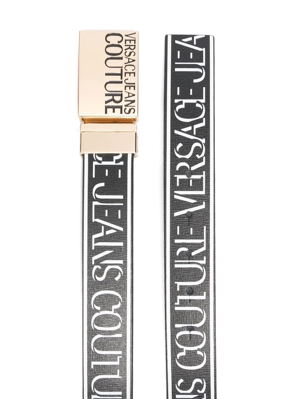 Versace logo-print leather belt - Image 2