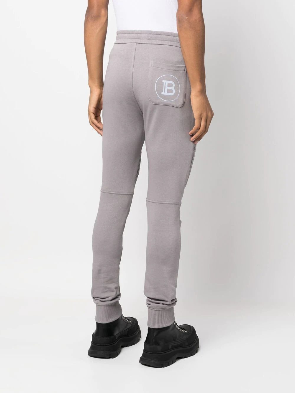 Balmain logo-printed panelled sweatpants - Image 4