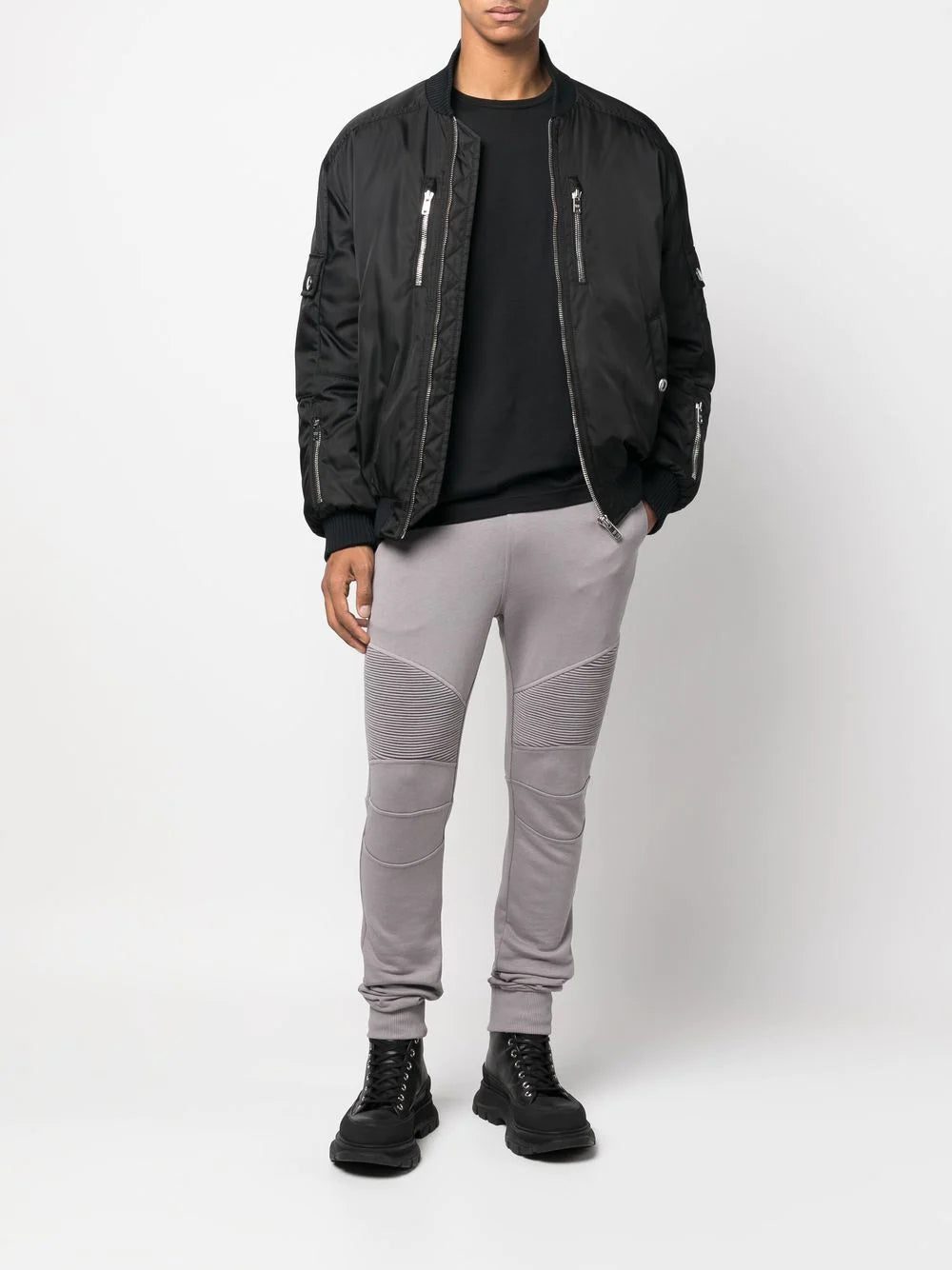 Balmain logo-printed panelled sweatpants - Image 2