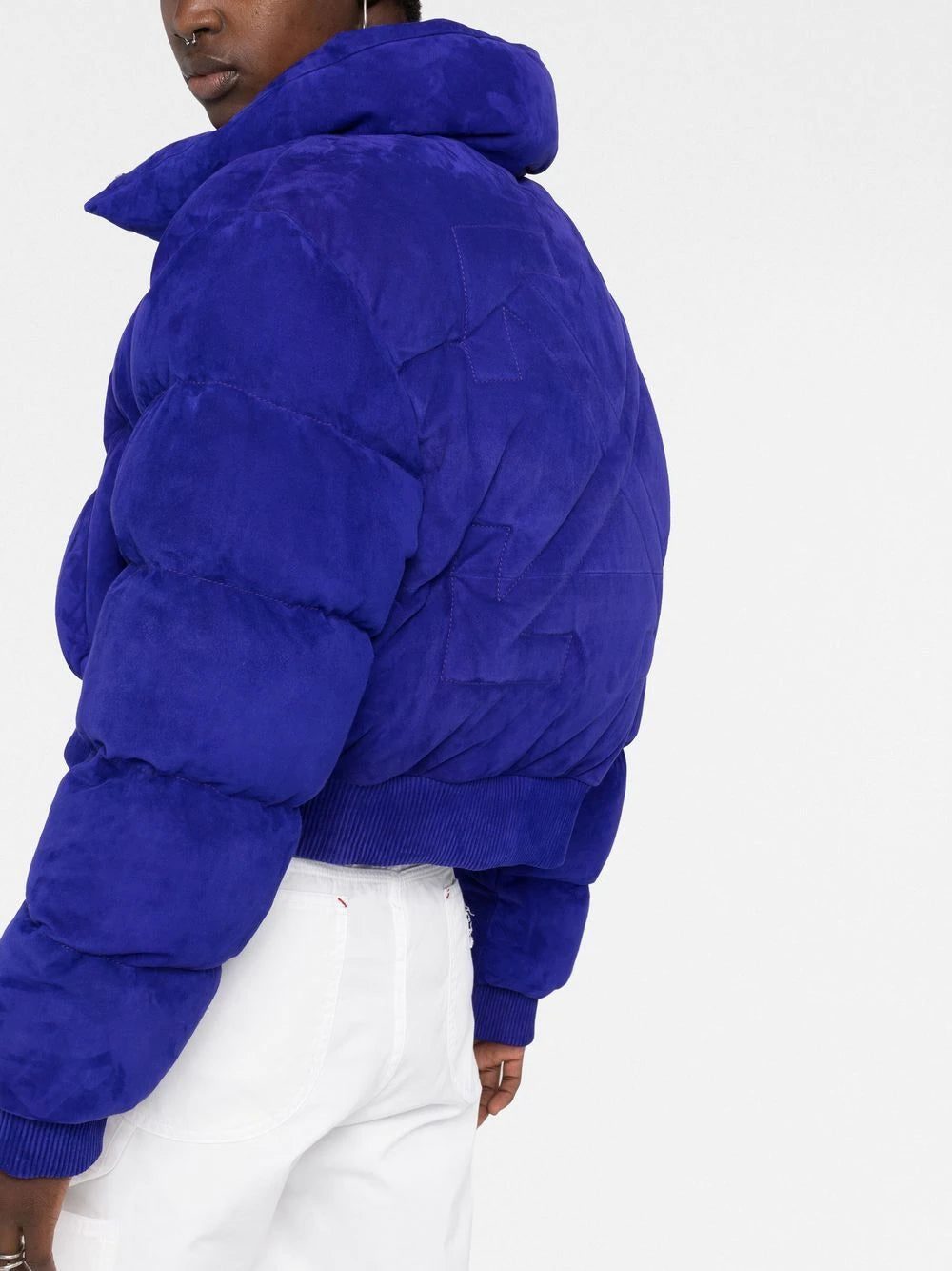 Off-White cropped suede puffer jacket - Image 3