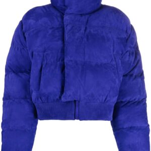 Off-White  cropped suede puffer jacket