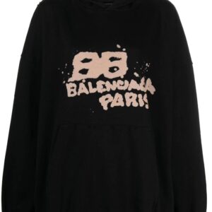 Balenciaga  Large Fit logo-print hoodie