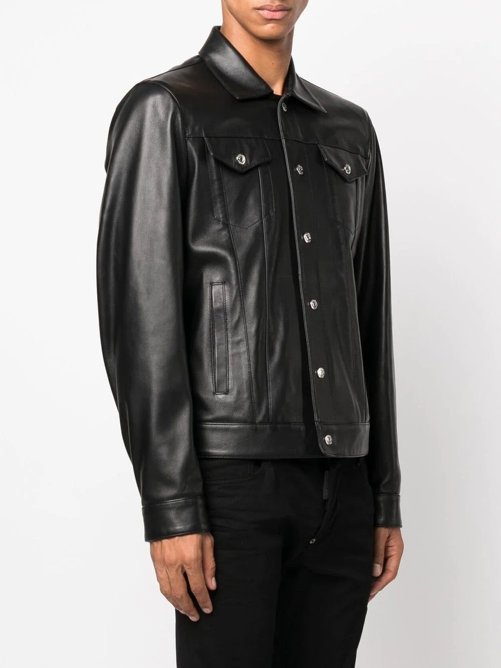 Dsquared2 button-up leather shirt - Image 3
