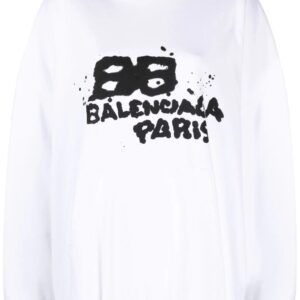 Balenciaga  graffiti-print cotton hoodie