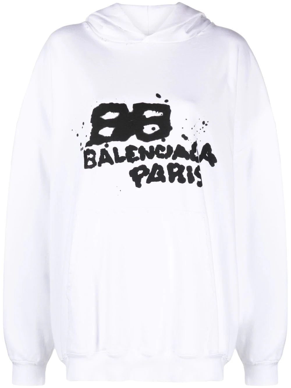 Balenciaga graffiti-print cotton hoodie