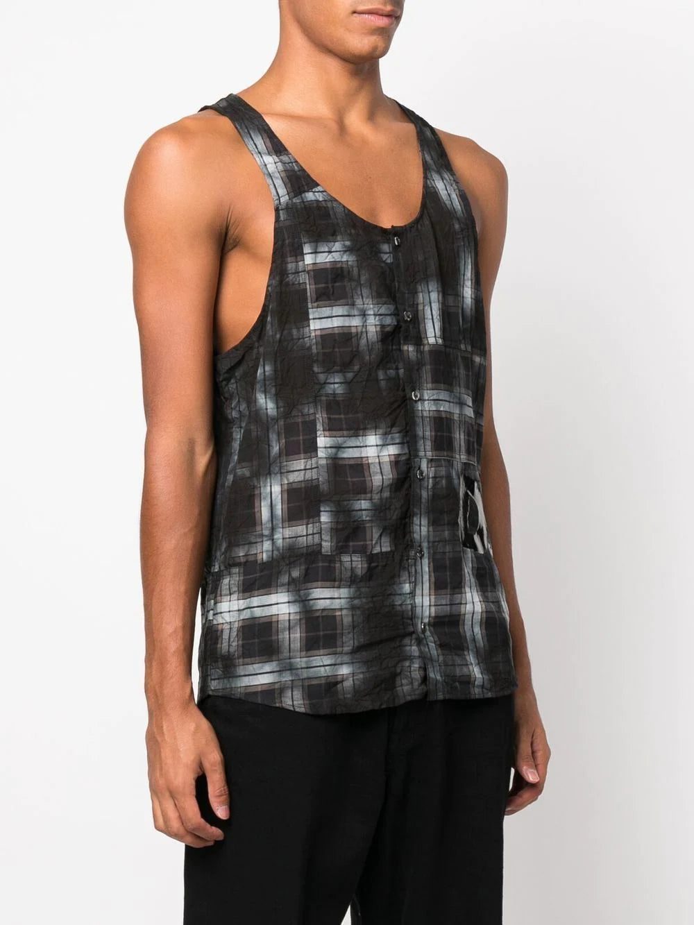 Dsquared2 distressed checked sleeveless shirt - Image 2