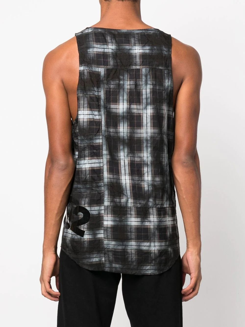 Dsquared2 distressed checked sleeveless shirt - Image 3