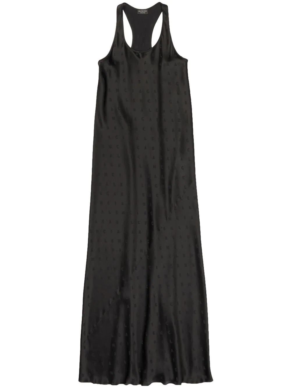 Balenciaga logo-print racerback gown