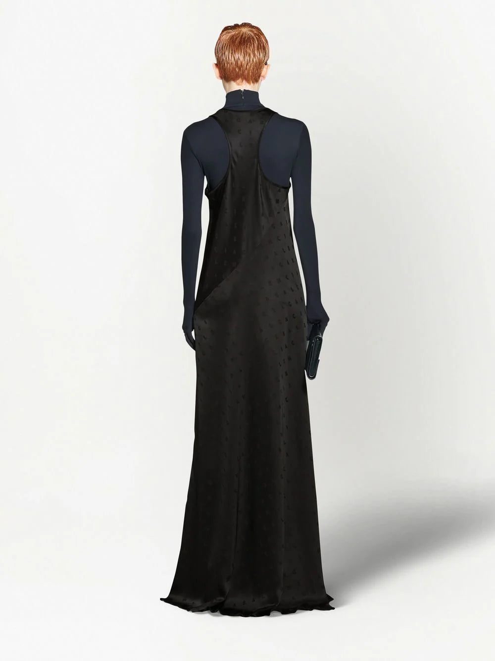 Balenciaga logo-print racerback gown - Image 4