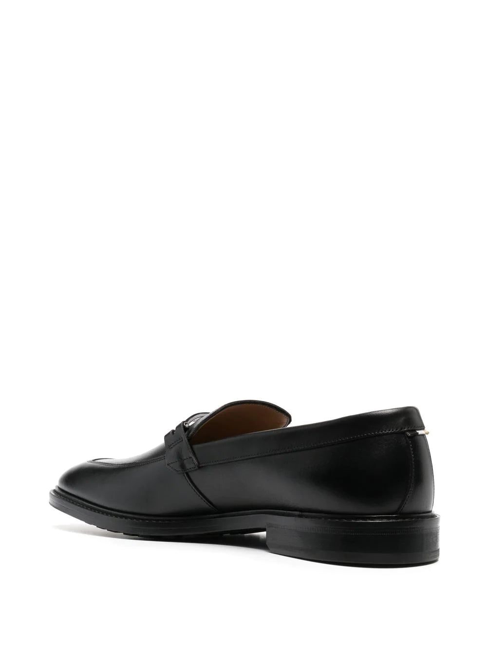BOSS Lisbon leather logo-plaque loafers - Image 3