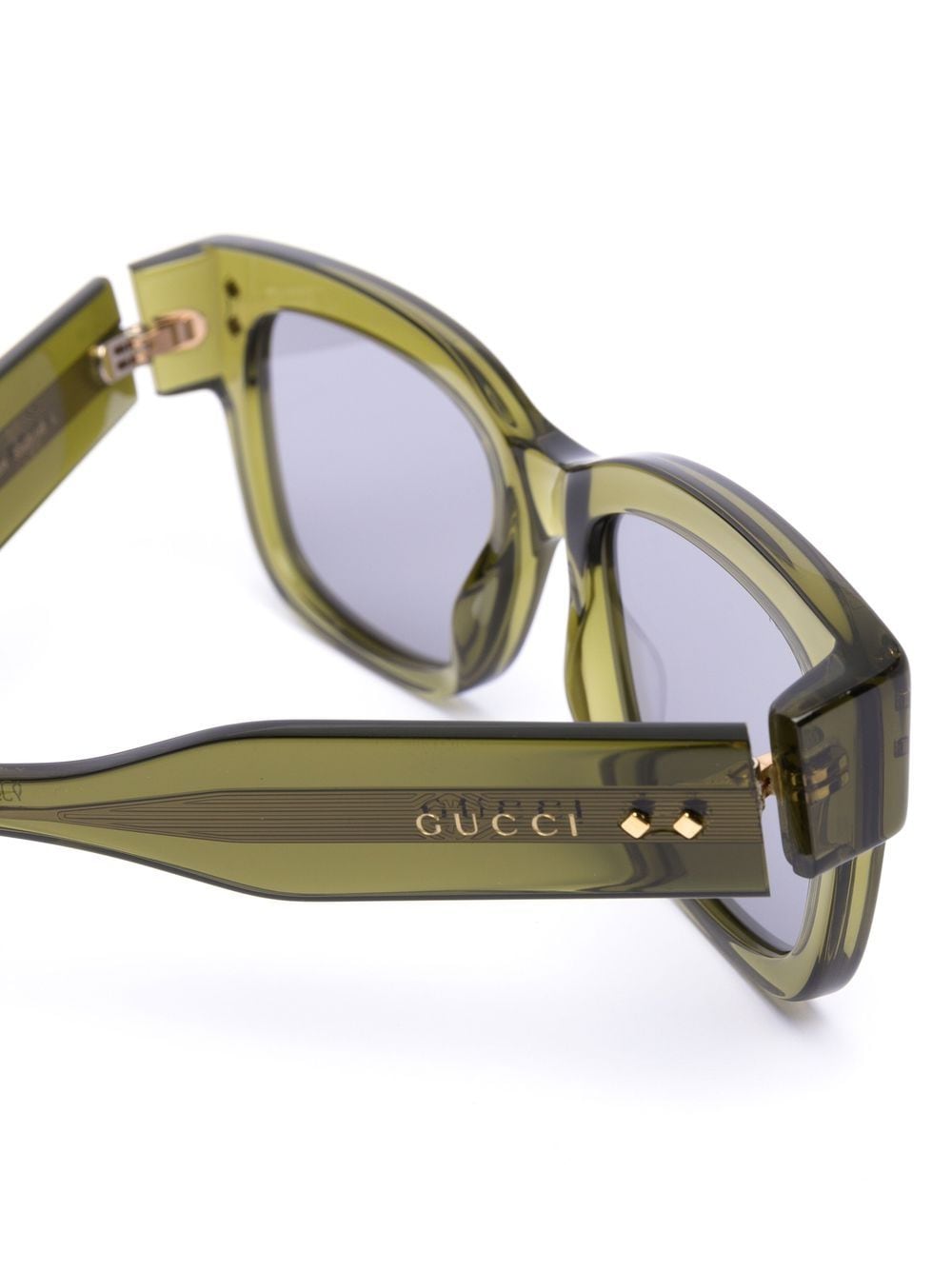 Gucci Eyewear square transparent-frame sunglasses - Image 3