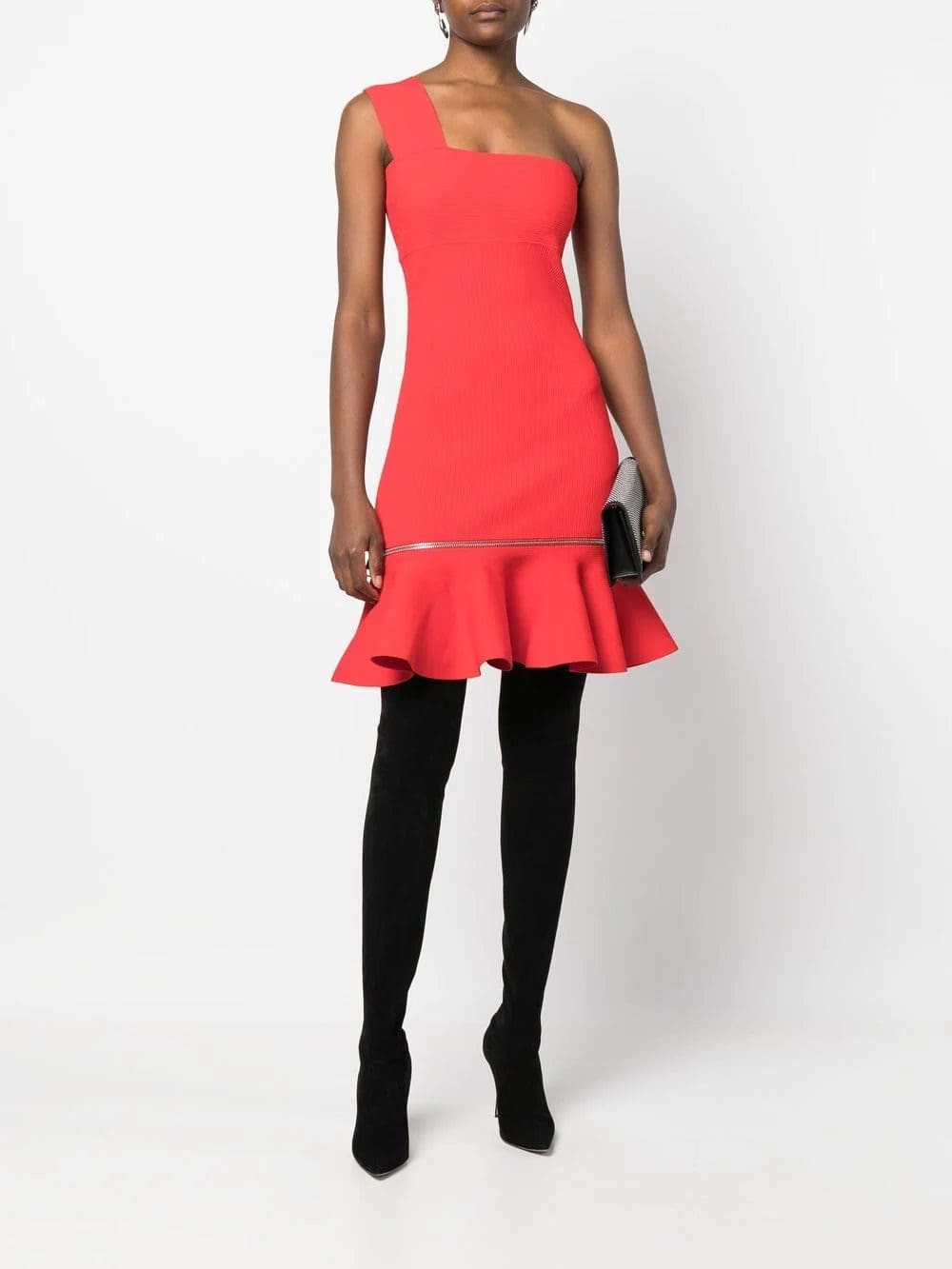 Alexander McQueen one-shoulder ruffle-hem dress - Image 2