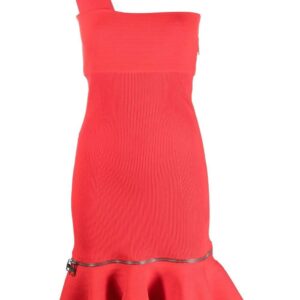 Alexander McQueen  one-shoulder ruffle-hem dress