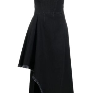Alexander McQueen  asymmetric denim dress