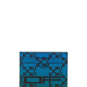 Off-White logo-print leather cardholder