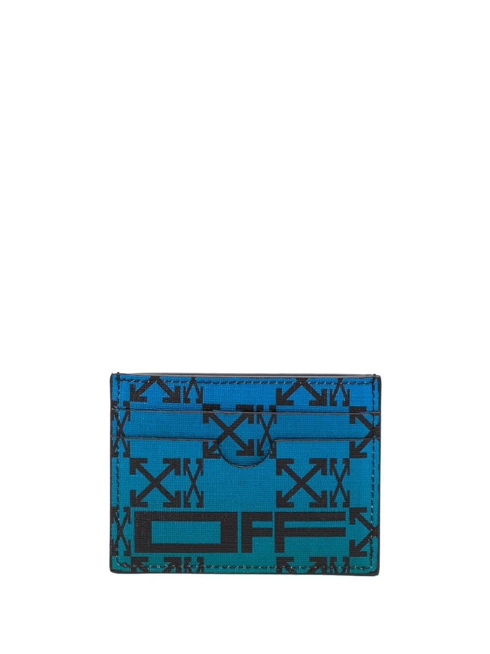 Off-White logo-print leather cardholder