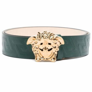 Versace Medusa logo leather belt