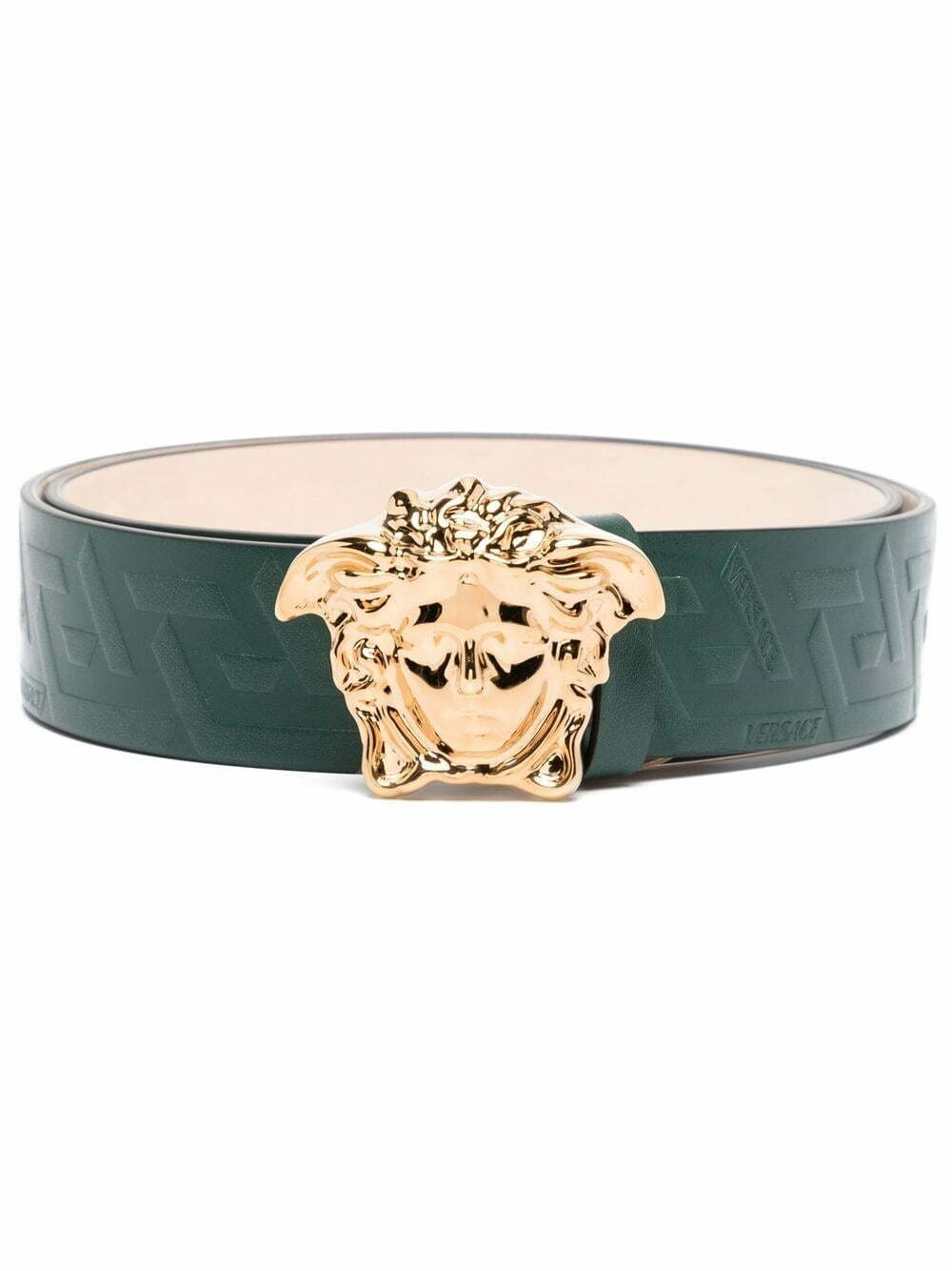 Versace Medusa logo leather belt