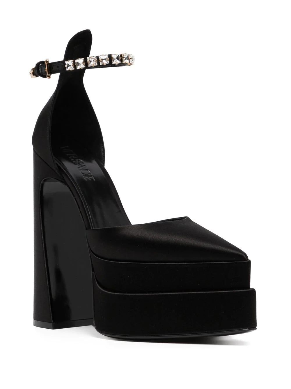 Versace 120mm satin platform sandals - Image 2