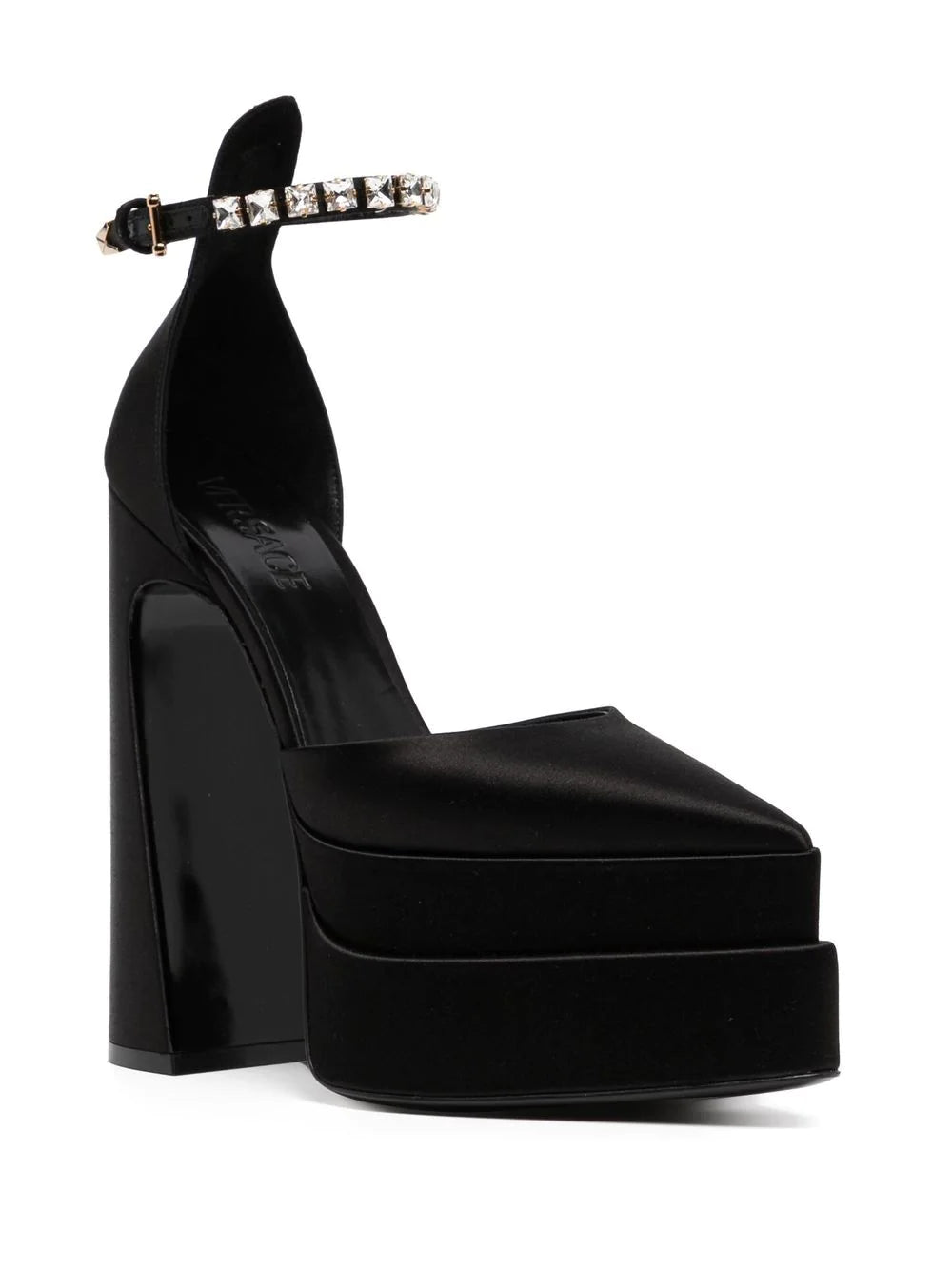 Versace 120mm satin platform sandals - Image 2
