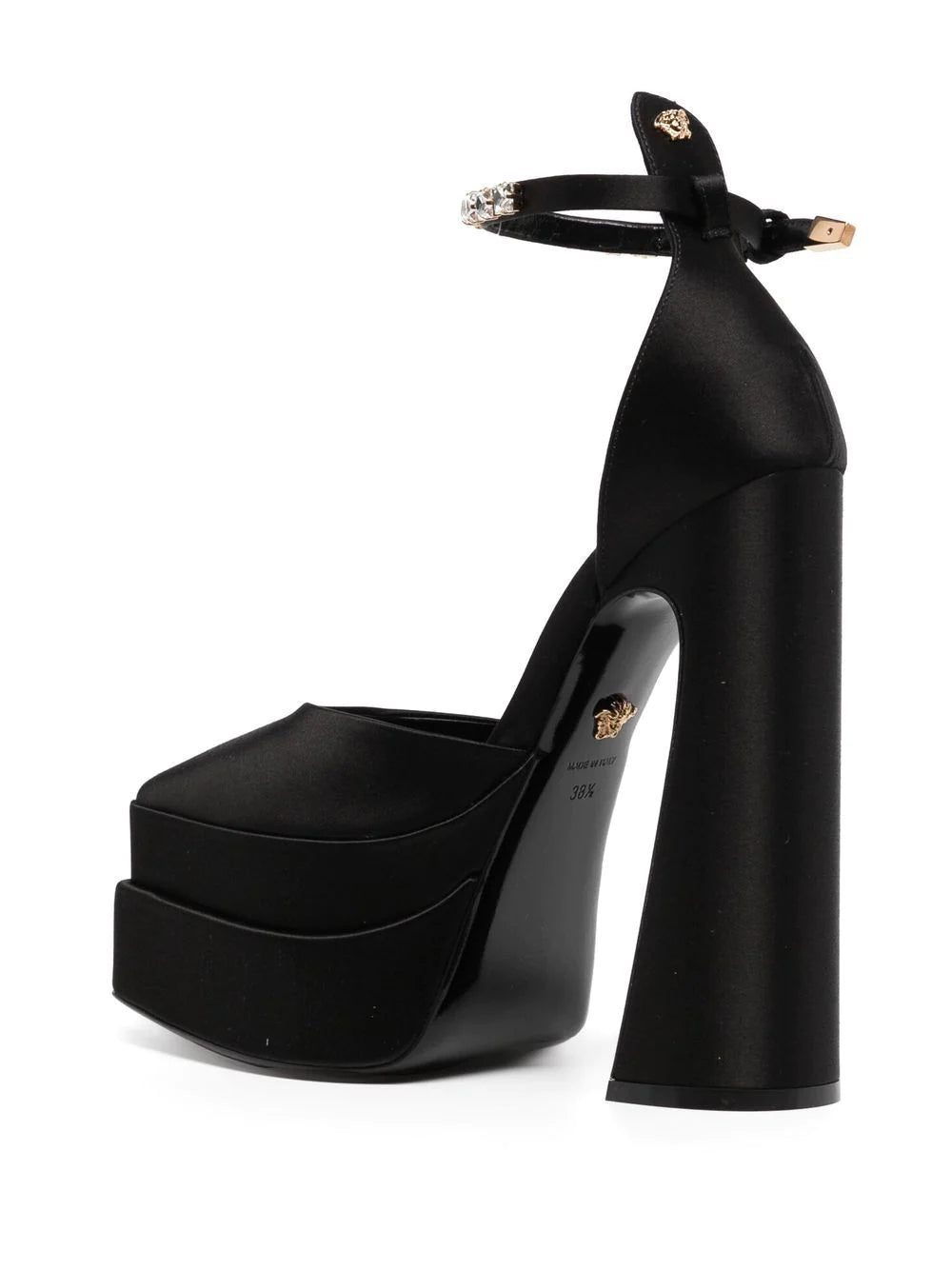 Versace 120mm satin platform sandals - Image 3