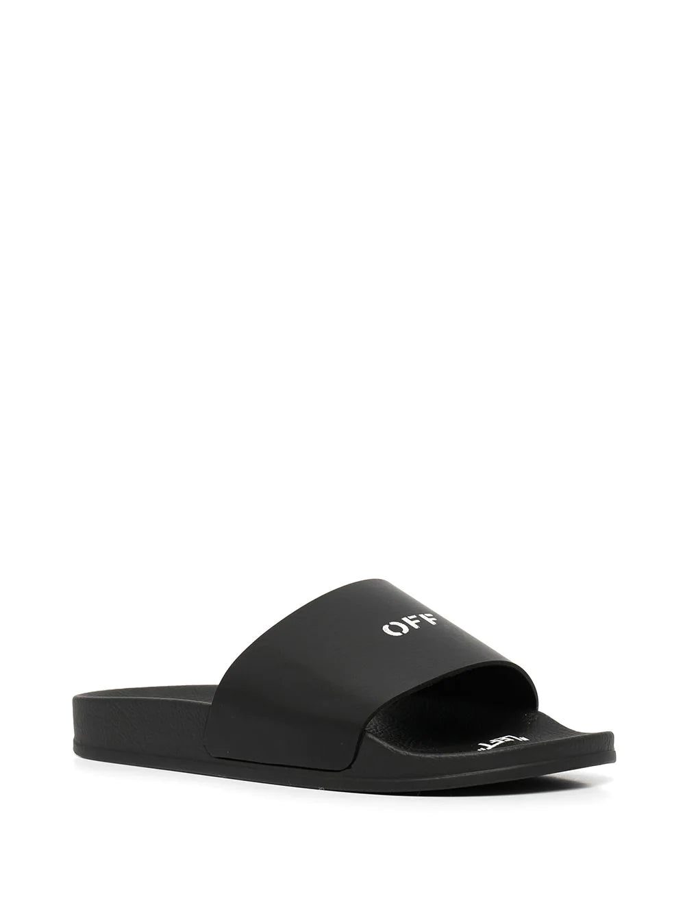 Off-White logo-print flat slides - Image 2