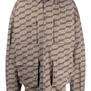 Balenciaga  monogram-print cargo shirt