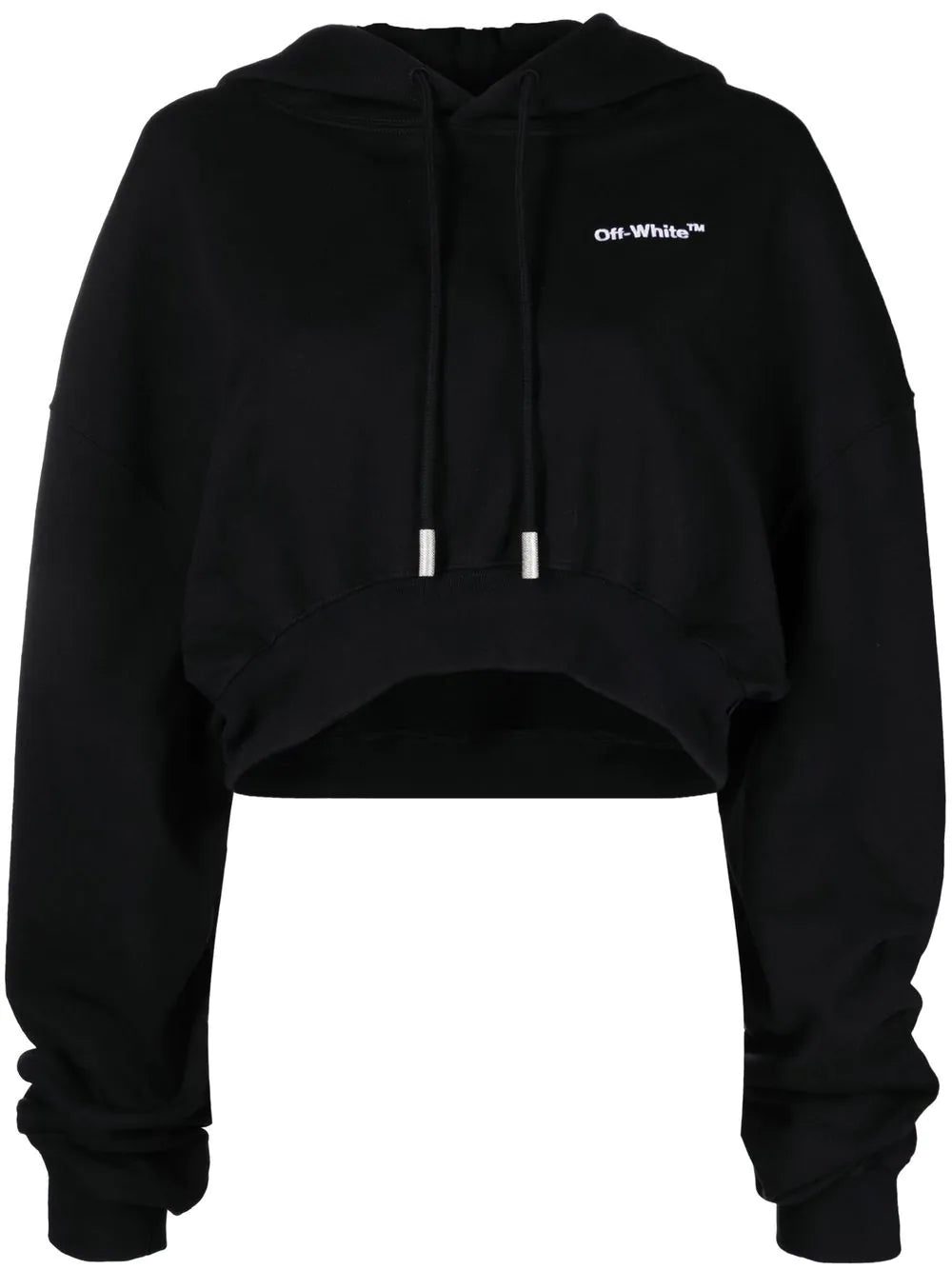 Off-White cropped drawstring hoodie