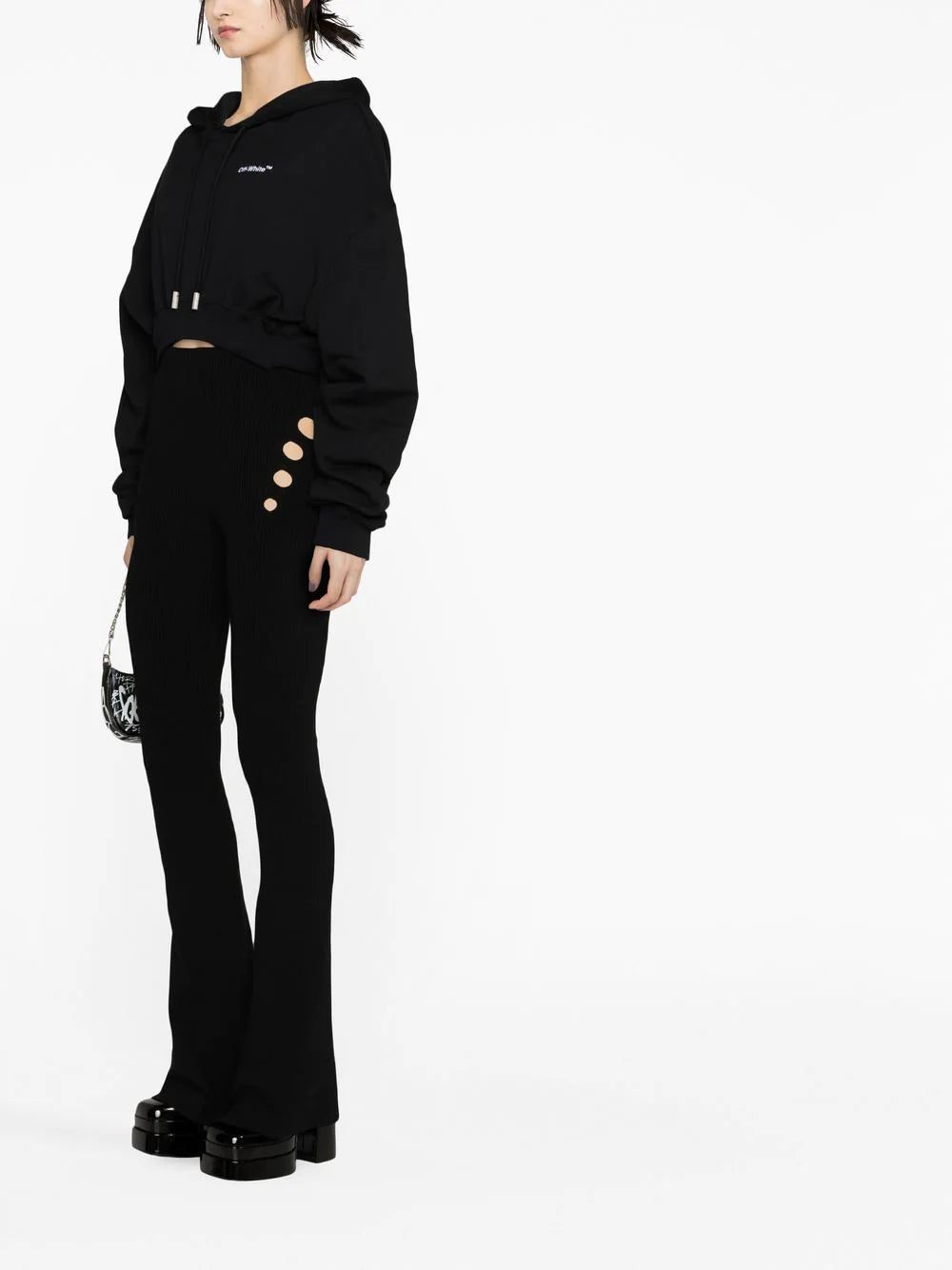 Off-White cropped drawstring hoodie - Image 4
