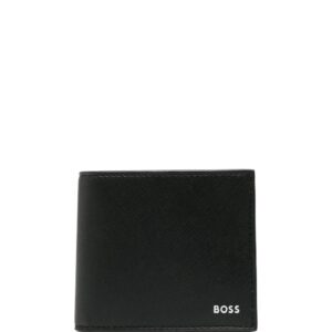 BOSS  logo-print Zair-stripe wallet