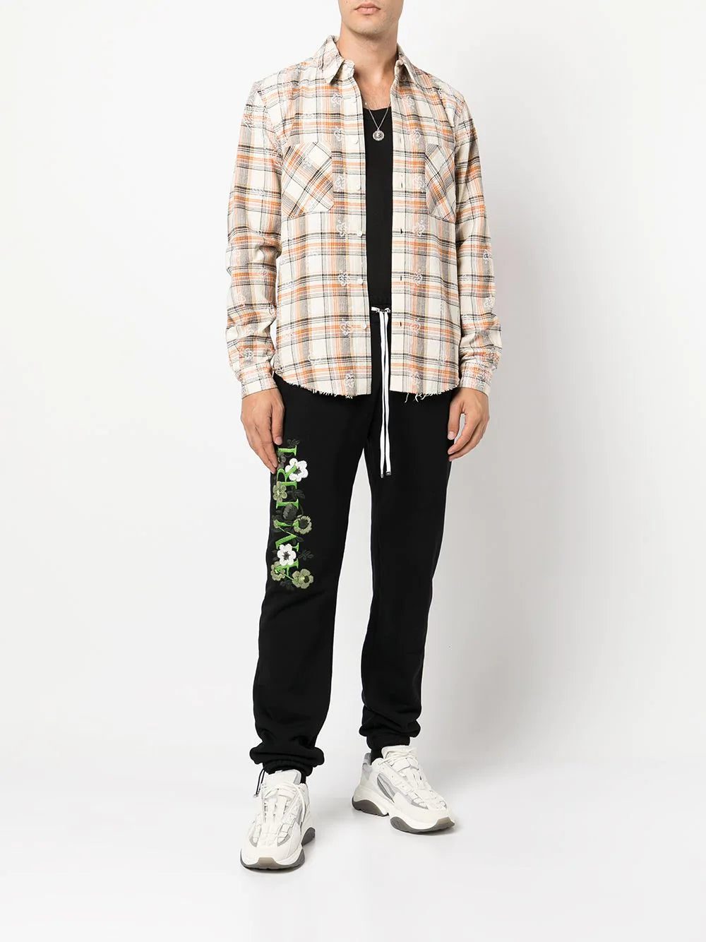 Amiri logo-print check pattern shirt - Image 2
