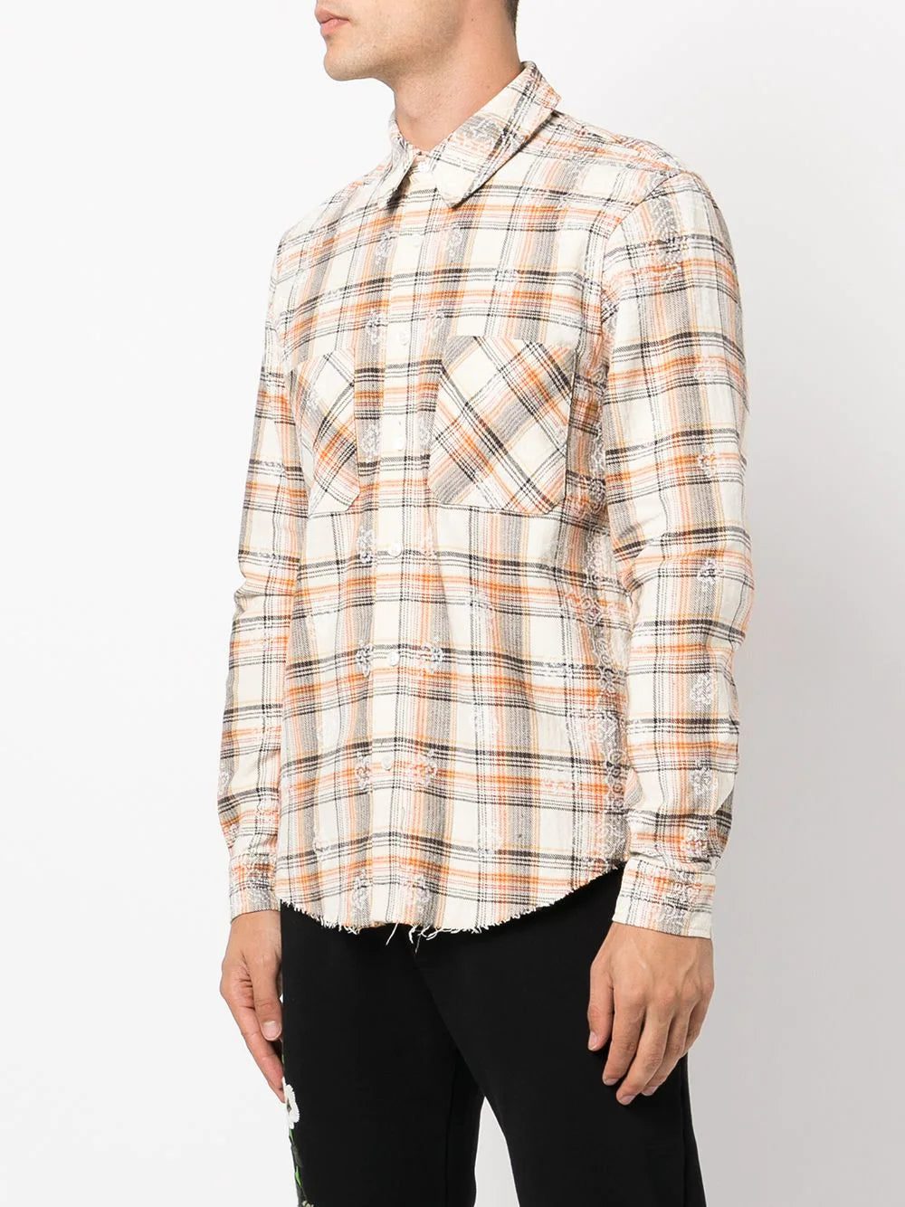 Amiri logo-print check pattern shirt - Image 3