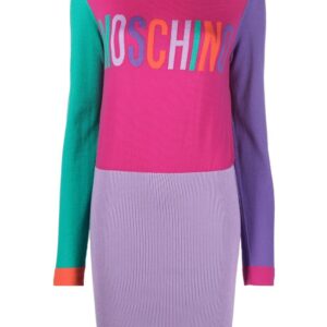 Moschino intarsia logo-knit jumper dress