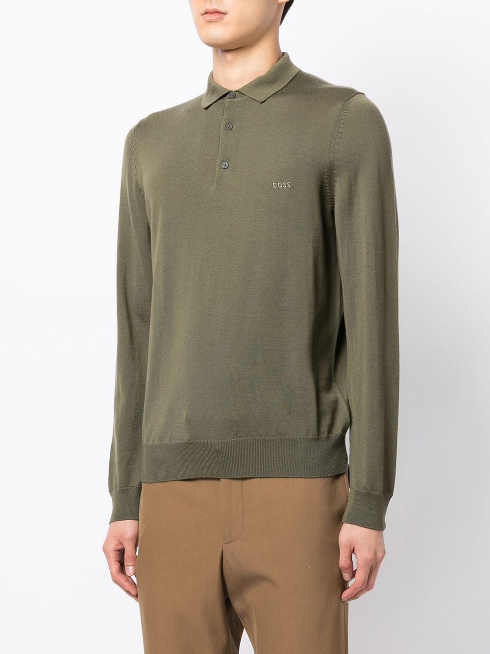 BOSS virgin wool polo shirt - Image 2