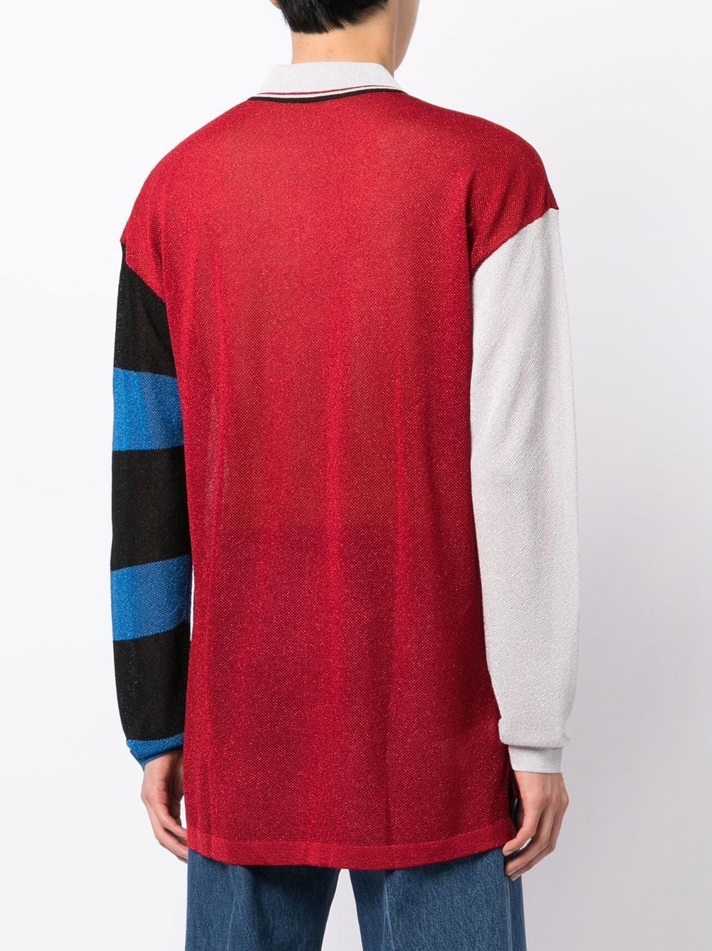 Fred Perry x Charles Jeffery Loverboy Glitter Knitted Rugby Shirt - Image 4