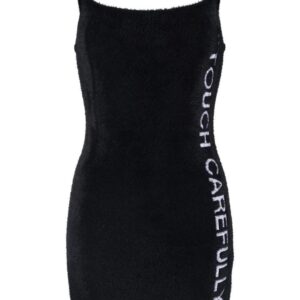 Off-White slogan detail fuzzy mini dress