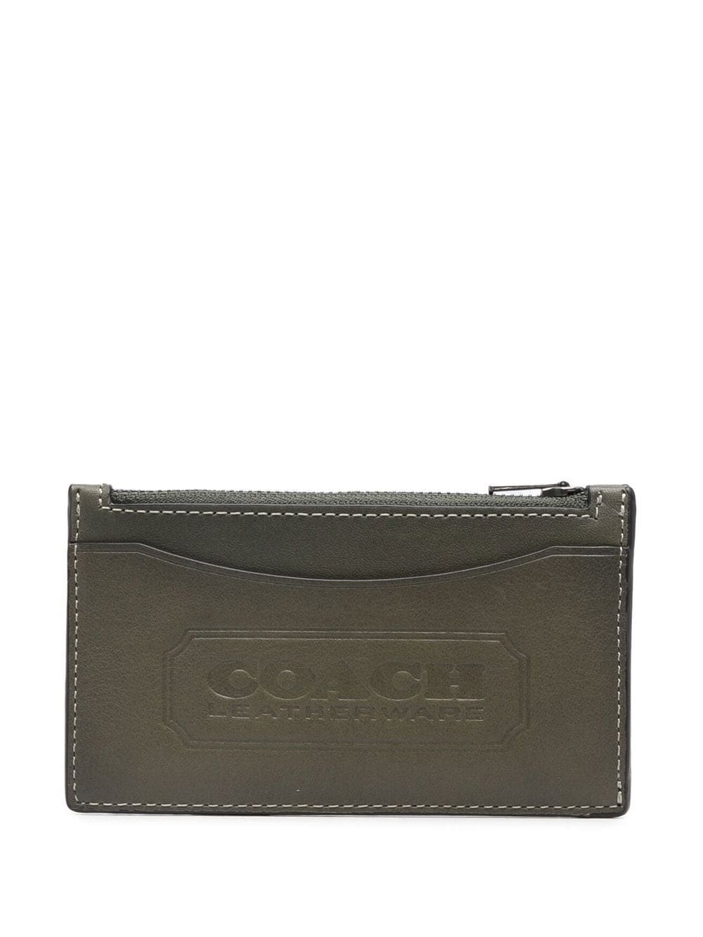 Coach embossed-logo leather wallet